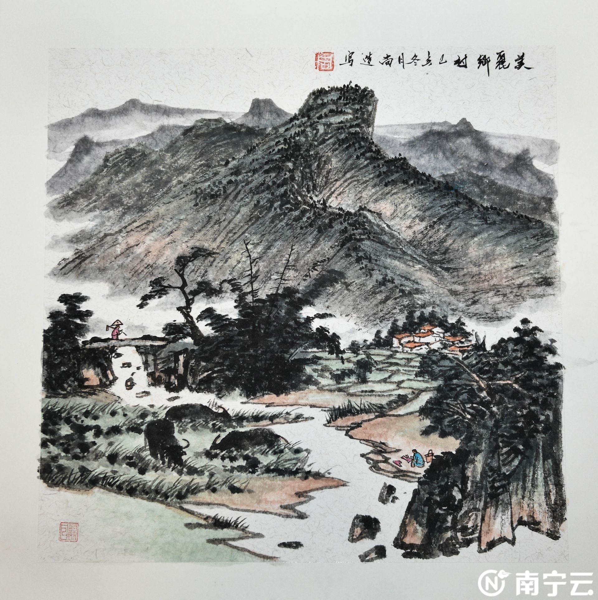 师从中国人民大学艺术学院导师任泽涛先生,主攻中国山水画,其研习山水