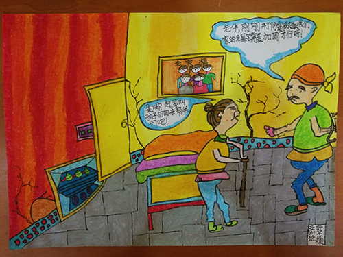 云景路小学举行防灾减灾绘画比赛 斑斓画笔描绘防灾知识