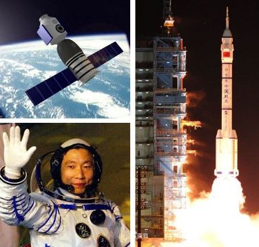 我国第一艘载人飞船神州五号成功升上太空,首位宇航员是杨利伟.