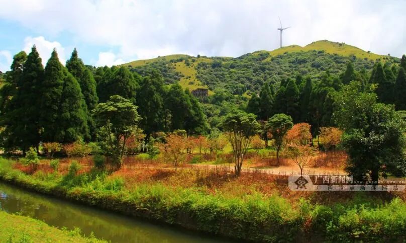 景区内天湖风光,桂东南第一峰